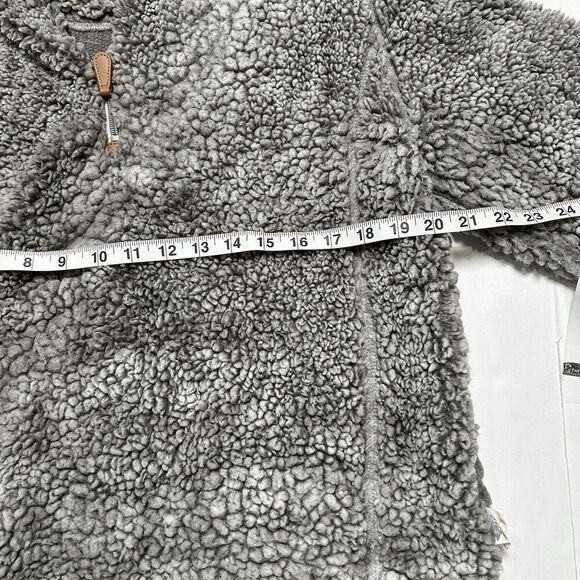 Simply Southern Teddy Bear Faux Fur Sherpa Fleece Mock 1/4 Zip Sweatshirt Top M - Picture 4 of 6
